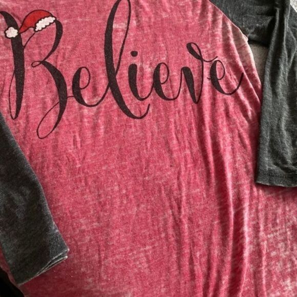 Distressed “Believe” Women’s Shirt - Picture 2 of 3